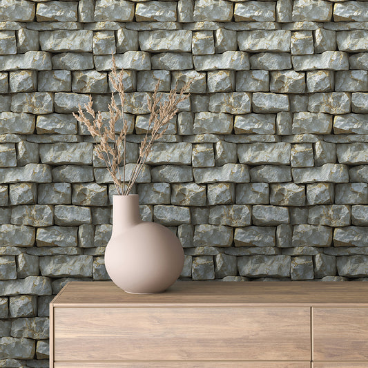 Papier Peint Effet Stone Naturelle Style Industriel Élégant