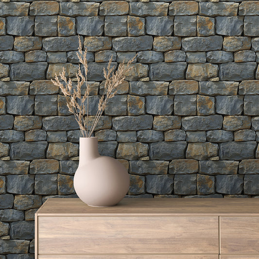 Papier Peint Effet Stone Naturelle Style Industriel Élégant