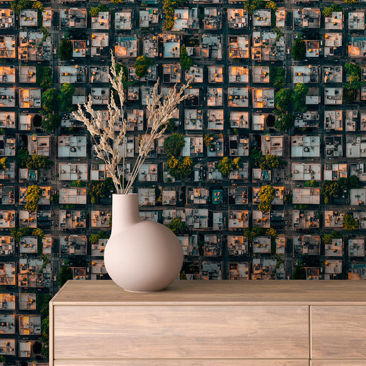 Papier Peint Enfant Ville Colorée Univers Ludique et Créatif