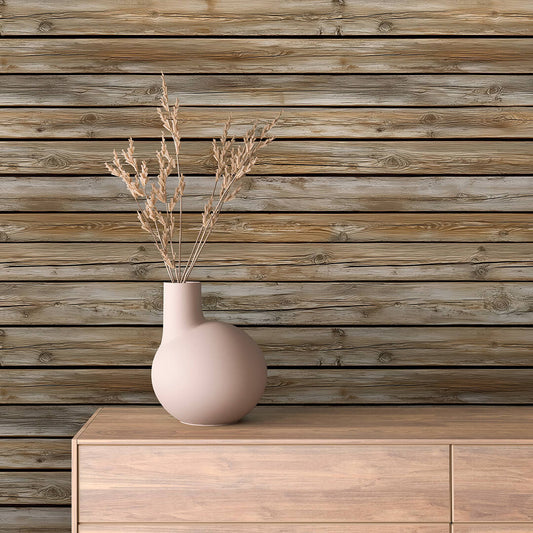 Papier Peint Effet Bois Vieilli Style Rustique Moderne