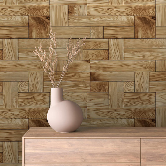 Papier Peint Effet Bois Vieilli Style Rustique Moderne
