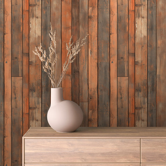 Papier Peint Effet Bois Vieilli Style Rustique Moderne