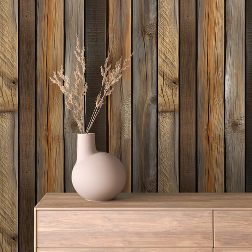 Papier Peint Effet Bois Vieilli Style Rustique Moderne