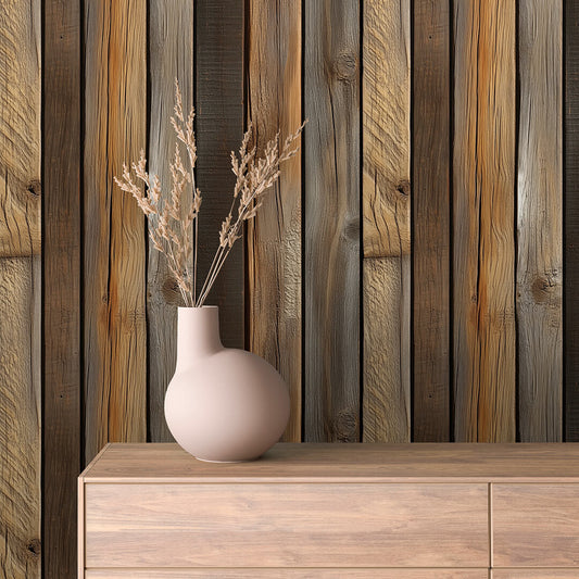 Papier Peint Effet Bois Vieilli Style Rustique Moderne