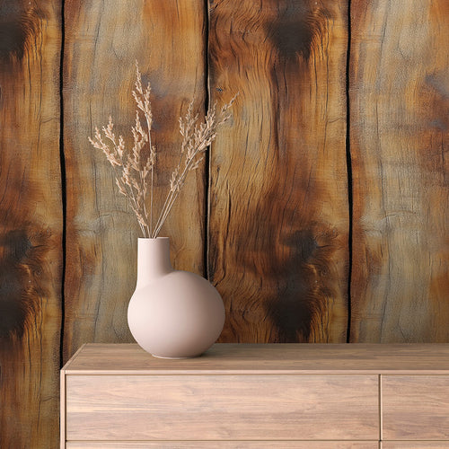 Papier Peint Effet Bois Vieilli Style Rustique Moderne