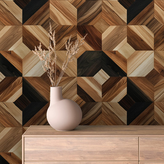 Papier Peint Effet Bois Vieilli Style Rustique Moderne