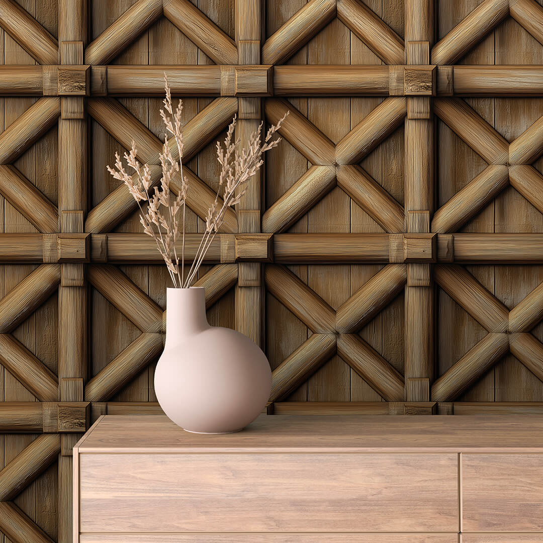 Papier Peint Effet Bois Vieilli Style Rustique Moderne