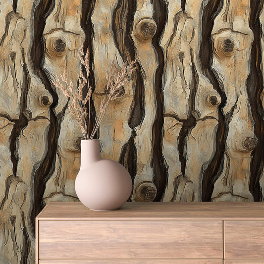Papier Peint Effet Bois Vieilli Style Rustique Moderne