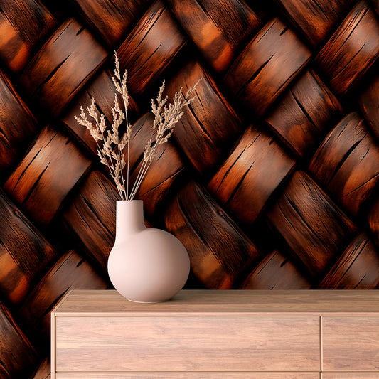 Papier Peint Effet Bois Vieilli Style Rustique Moderne