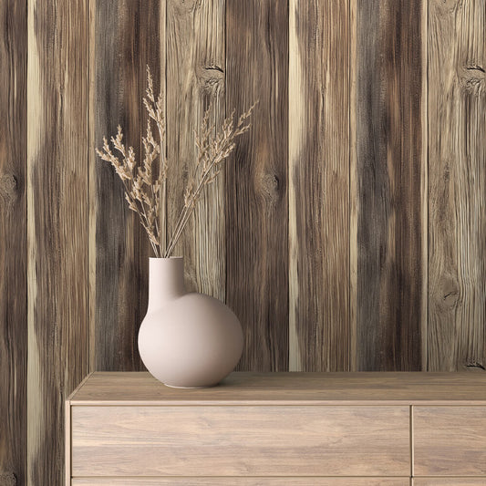 Papier Peint Effet Bois Vieilli Style Rustique Moderne