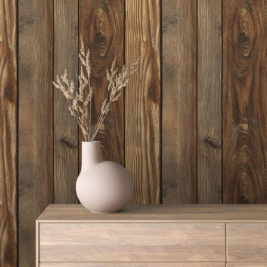 Papier Peint Effet Bois Vieilli Style Rustique Moderne