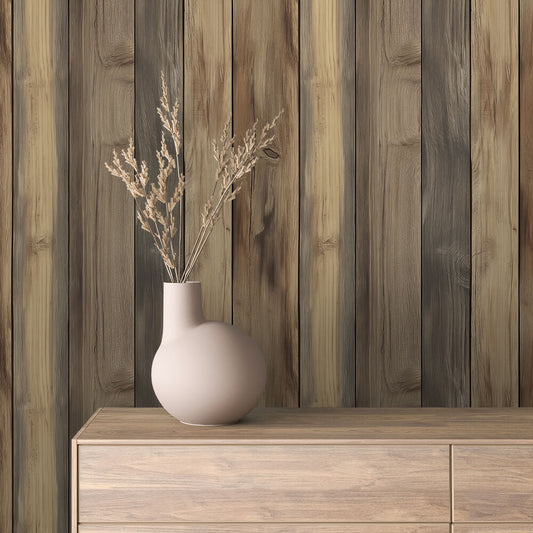 Papier Peint Effet Bois Vieilli Style Rustique Moderne