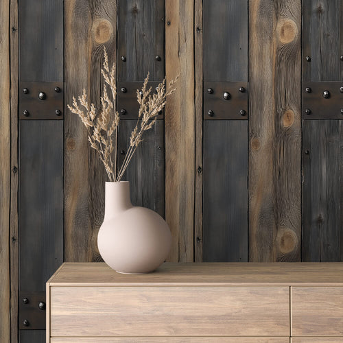 Papier Peint Effet Bois Vieilli Style Rustique Moderne