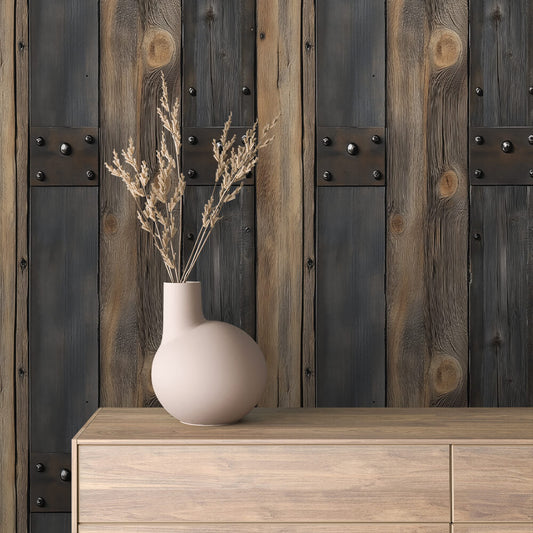 Papier Peint Effet Bois Vieilli Style Rustique Moderne