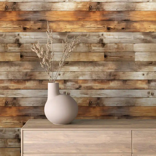 Papier Peint Effet Bois Rustique Style Naturel Chaleureux