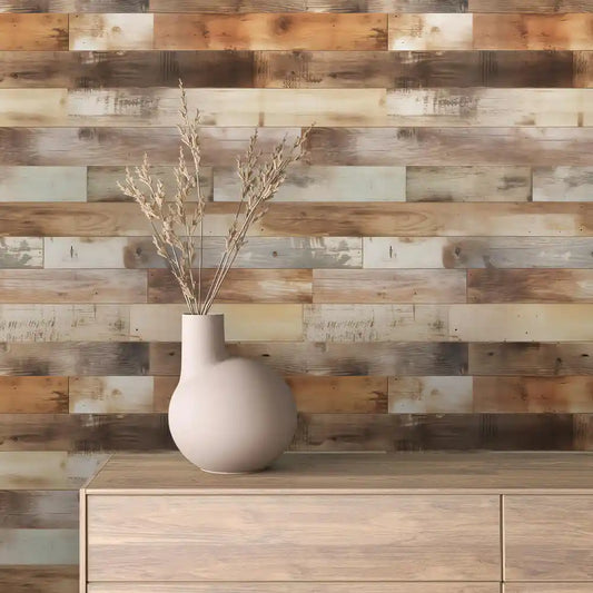Papier Peint Effet Bois Rustique Style Naturel Chaleureux