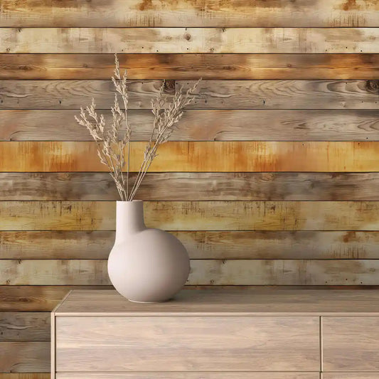 Papier Peint Effet Bois Rustique Style Naturel Chaleureux