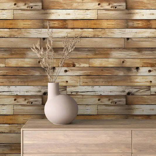 Papier Peint Effet Bois Rustique Style Naturel Chaleureux