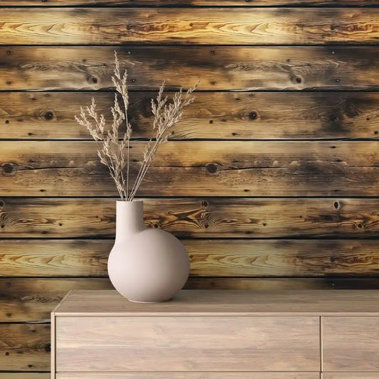 Papier Peint Effet Bois Rustique Style Naturel Chaleureux