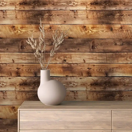 Papier Peint Effet Bois Rustique Style Naturel Chaleureux