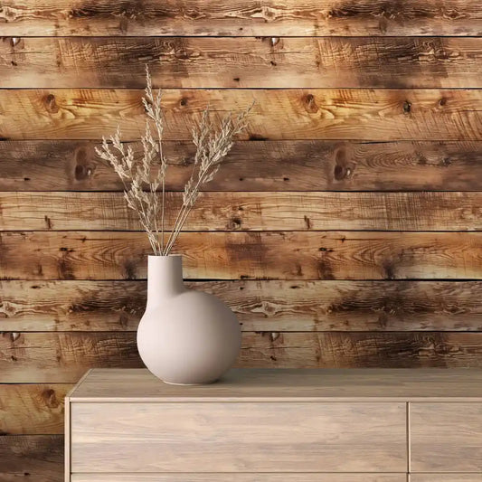 Papier Peint Effet Bois Rustique Style Naturel Chaleureux