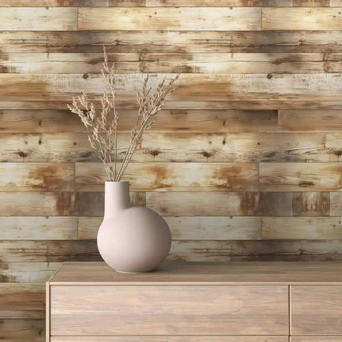 Papier Peint Effet Bois Rustique Style Naturel Chaleureux