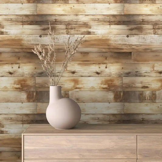 Papier Peint Effet Bois Rustique Style Naturel Chaleureux