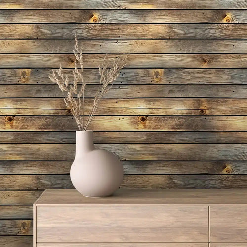 Papier Peint Effet Bois Rustique Style Naturel Chaleureux