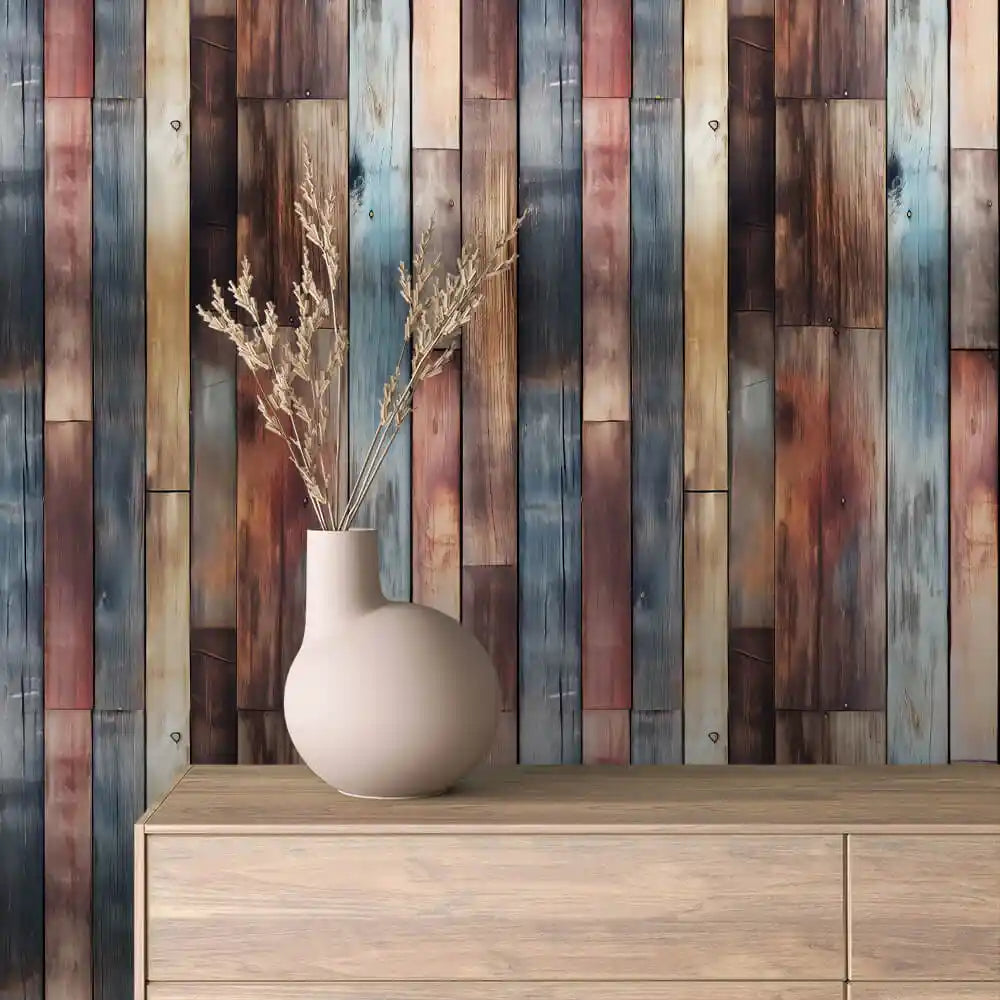 Papier Peint Effet Bois Rustique Style Naturel Chaleureux