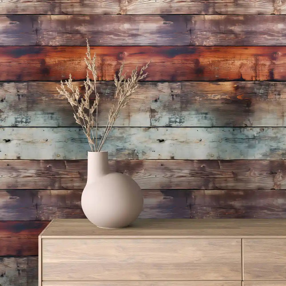 Papier Peint Effet Bois Rustique Style Naturel Chaleureux