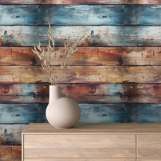Papier Peint Effet Bois Rustique Style Naturel Chaleureux